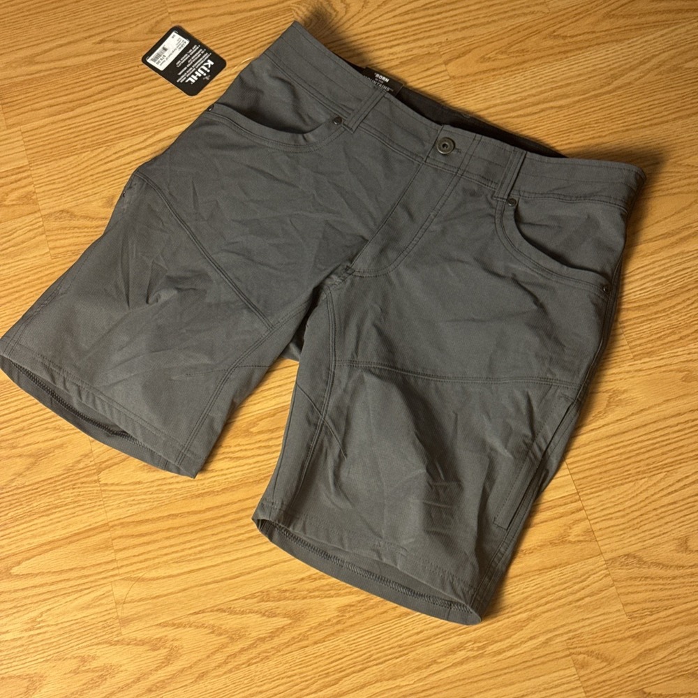 Kuhl Silencr Cargo Shorts Men's 36 x 10 Storm Gray Polyester NEW